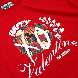 X Heart Made Of Skull Happy Valentine Red Tee S - XL